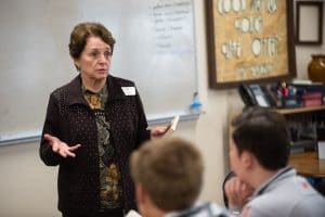 Trish Main teaches English at Wheaton Academy