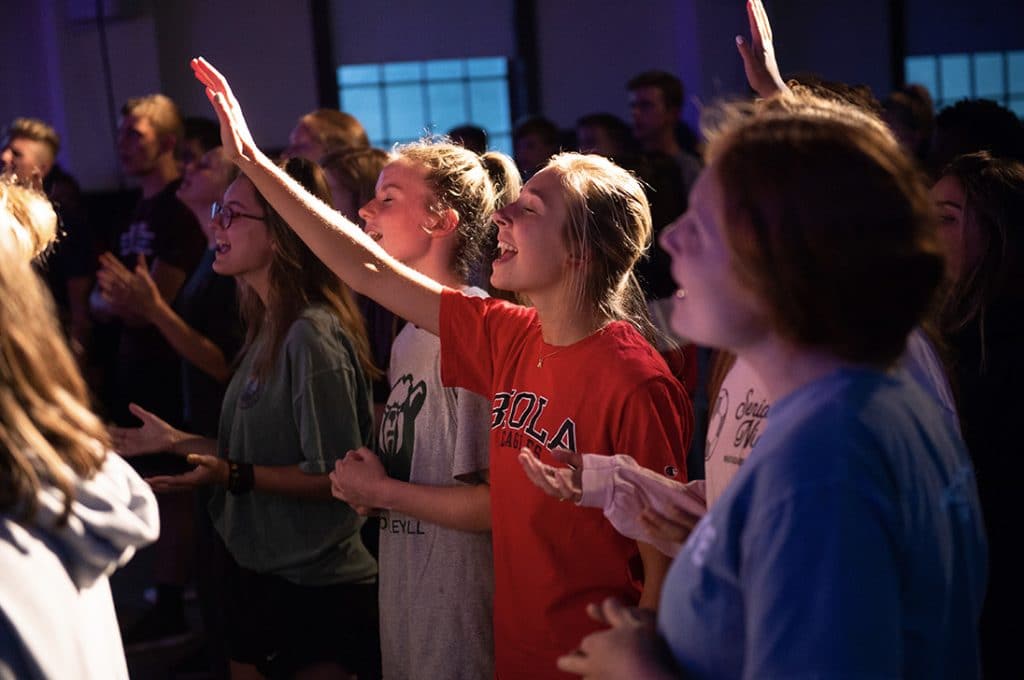 Worship night at Wheaton Academy White Chapel